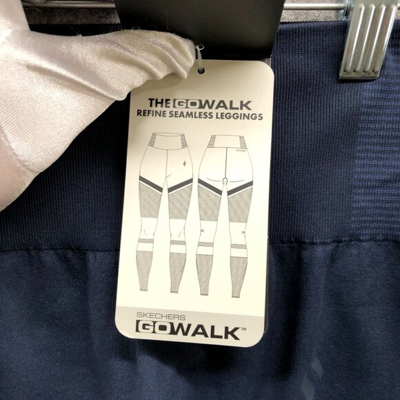 NWT Skechers Go Walk High Waisted Leggings Womens S Navy Blue Seamless Active - Picture 8 of 11